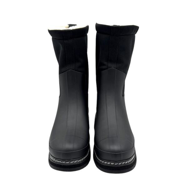 Hunter Refined Stitch Fleece Lined Rain Boot Sz 6 Rubber Waterproof Roll-Top New - Picture 5 of 16